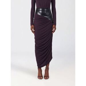 The Andamane Women The Andamane Draped Asymmetric Hem Midi Pencil Skirt